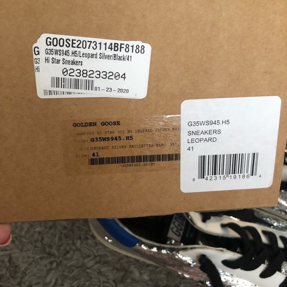 🌟✨Golden Goose Hi-Star Leopard/Silver Paillettes - Picture 2 of 9